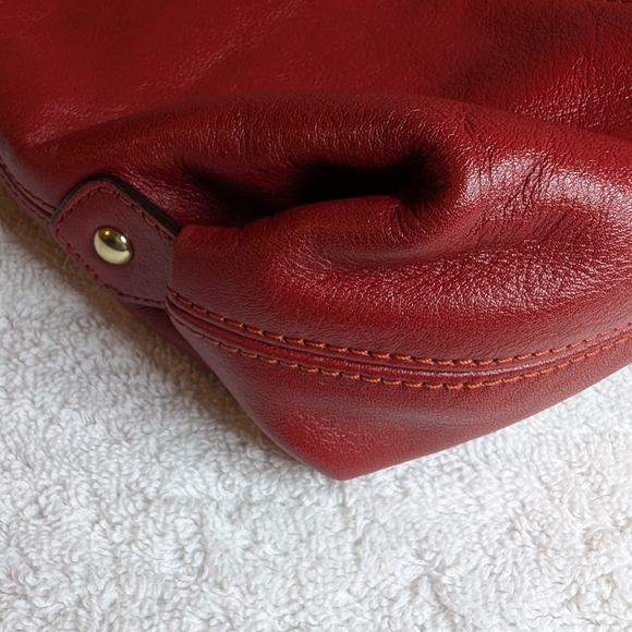 Coach Ashley Swing pack Cherry Red Leather Shoulder Bag - NWOT - Picture 7 of 8